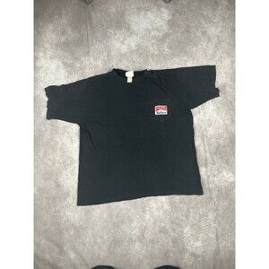 Vintage 1990s Rare Marlboro Unlimited Train Rail Pocket T-Shirt Black Size XL